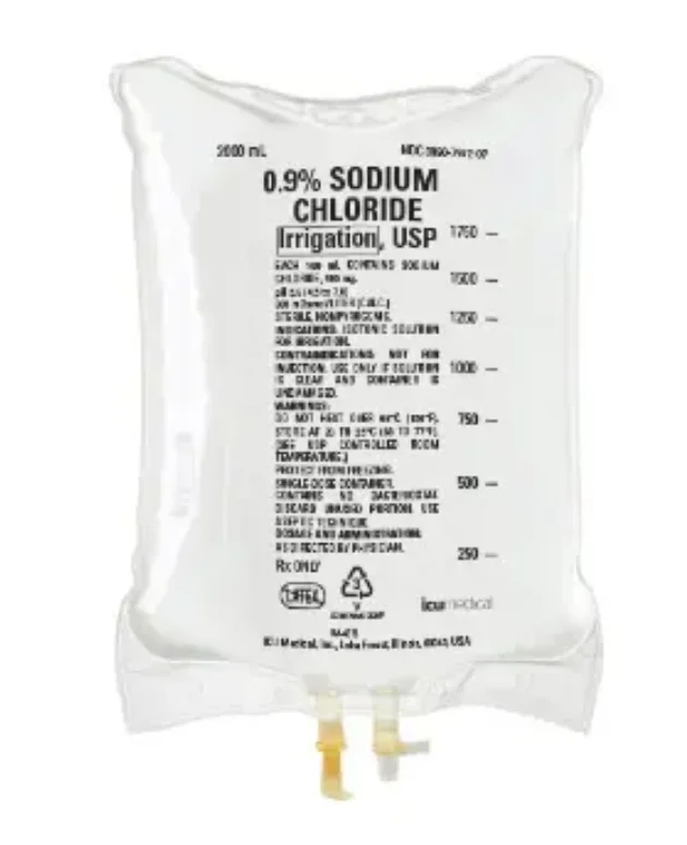 0.9% Sodium Chloride Irrigation, USP, 2000 mL, 6/Cs