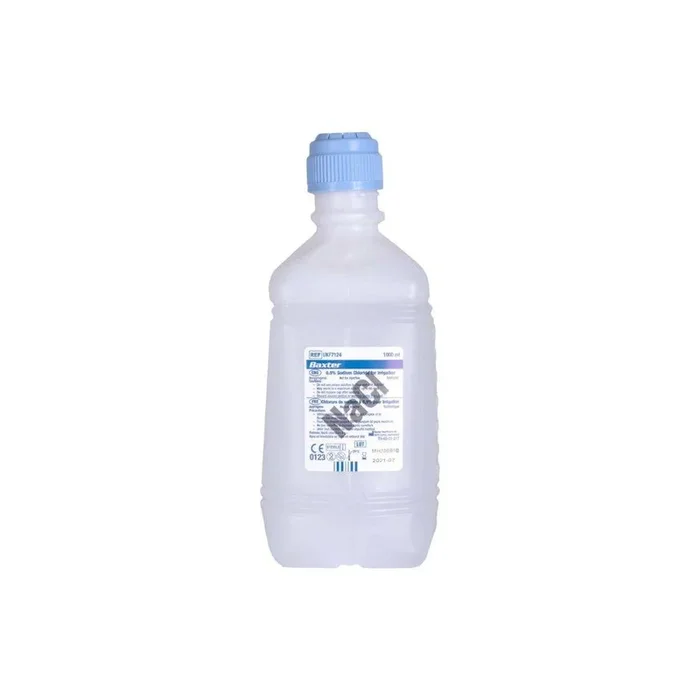 1 Litre NaCl 0.9% Sodium Chloride for Irrigation Baxter NaCl 0.9% Sodium Chloride (Saline) For Irrigation. One Litre (1000ml).