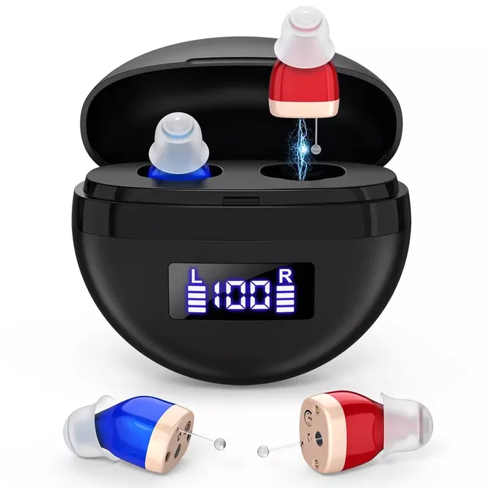 1 Pair Of Digital Hearing Aid Severe Loss Rechargeable Invisible ITE Ear Aids