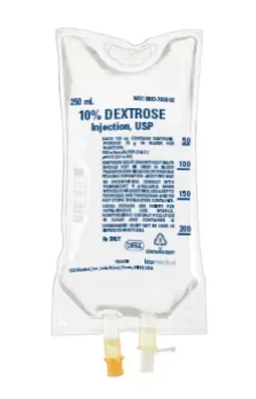 10% Dextrose Injection, USP, 250 mL, 24/Case