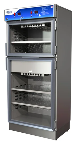 2-Chamber Warming Cabinet, 20.5″ D x 30″ W x 64.75″ H, With Solid Door