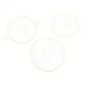3″ Round Hypalon Soft White Face Plate, Flat, 1-1/4″