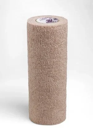 3M Coban LF Cohesive Bandage 6 Inch X 5 Yard Standard Compression Self-adherent Closure Tan NonSterile – 2086