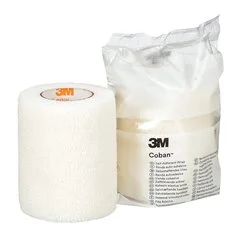 3M Cohesive Bandage 3M Coban 3 Inch X 5 Yard Standard Compression Self-adherent Closure White NonSterile, 24/CS