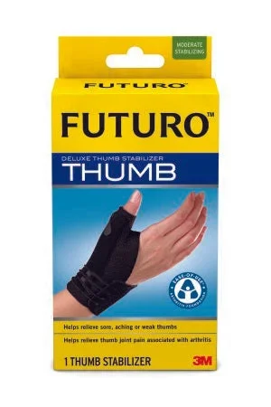 3M Futuro Deluxe Thumb Stabilizer Nylon / Spandex Left or Right Hand Black Small / Medium – 5113119855