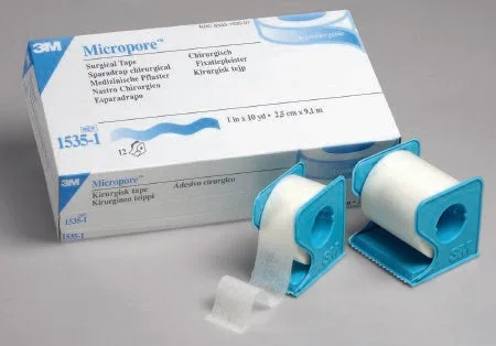 3M Micropore Medical Tape with Dispenser Skin Friendly Paper 1/2 Inch X 10 Yard White NonSterile – 1535-0
