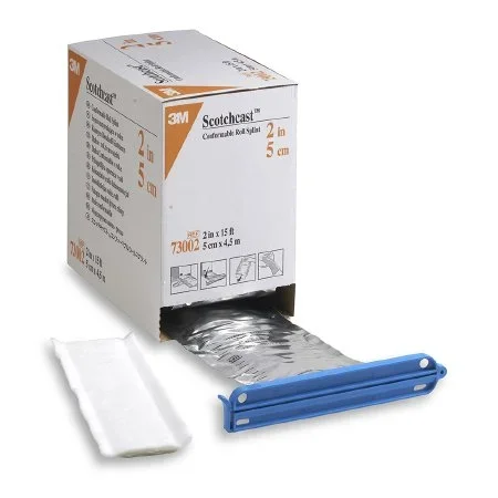 3M Ortho 3M Scotchcast Padded Splint Roll 2 Inch X 15 Foot Fiberglass White – 73002