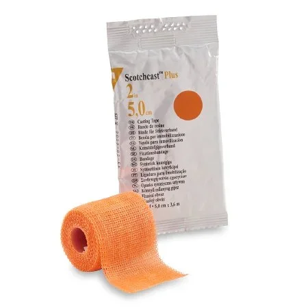 3M Ortho 3M Scotchcast Plus Cast Tape 2 Inch X 12 Foot Fiberglass Bright Orange – 82002W