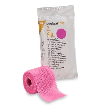 3M Ortho 3M Scotchcast Plus Cast Tape 2 Inch X 12 Foot Fiberglass Bright Pink – 82002X