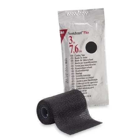 3M Ortho 3M Scotchcast Plus Cast Tape 3 Inch X 12 Foot Fiberglass Black – 82003A
