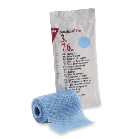 3M Ortho 3M Scotchcast Plus Cast Tape 3 Inch X 12 Foot Fiberglass Light Blue – 82003L