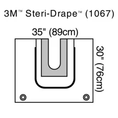 3M Orthopedic Drape Steri-Drape U-Pouch 35 W X 30 L Inch Sterile, 1/EA