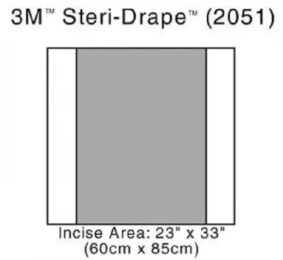3M Steri-Drape 2 Surgical Drape Incise Drape 23 W X 33 L Inch Sterile – 2051