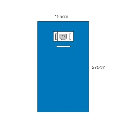 3M Steri-Drape EENT Drape Large Ophthalmic Sheet with Aperture and 2 Pouches 62 W X 108 L Inches – 1065B