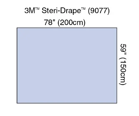 3M Steri-Drape General Purpose Drape Drape Sheet / Back Table Cover 59 W X 78 L Inch Sterile – 9077