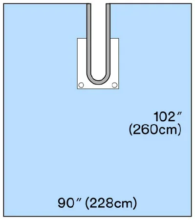 3M Steri-Drape Orthopedic Drape Shoulder Split Sheet with Pouch 90 W X 102 L Inch Sterile – 9196