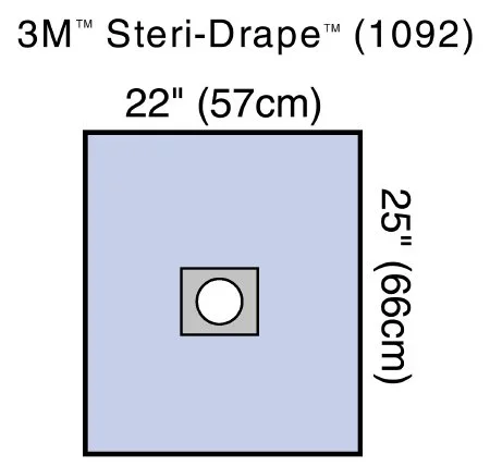 3M Steri-Drape Surgical Drape Small Drape with Aperture 22 W X 25 L Inch Sterile – 1092