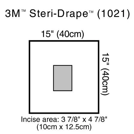 3M Steri-Drape Surgical Drape Small Drape with Incise Film 15 W X 15 L Inch Sterile – 1021