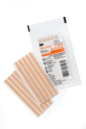 3M Steri-Strip Elastic Skin Closure Strip 1/4 X 4 Inch Nonwoven Material Flexible Strip Tan – E4546