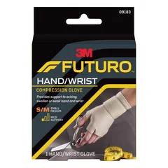 3M Support Gloves 3M Futuro Fingerless Small / Medium Over-the-Wrist Ambidextrous Nylon / Spandex