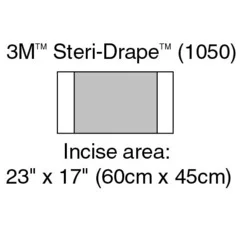 3M Surgical Drape Steri-Drape Large Incise Drape 17 W X 23 L Inch Sterile, 10/BX