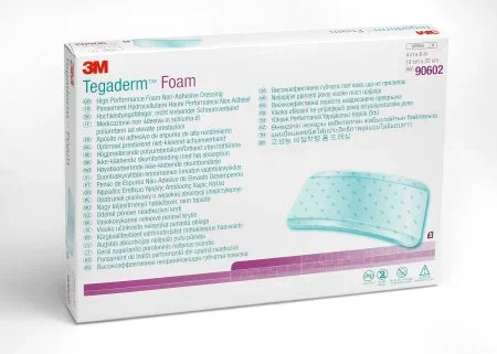 3M Tegaderm High Performance Foam Dressing 4 X 8 Inch Rectangle Non-Adhesive without Border Sterile – 90602