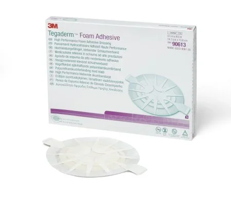 3M Tegaderm High Performance Foam Dressing 5-5/8 X 6-1/8 Inch Oval Adhesive with Border Sterile – 90613