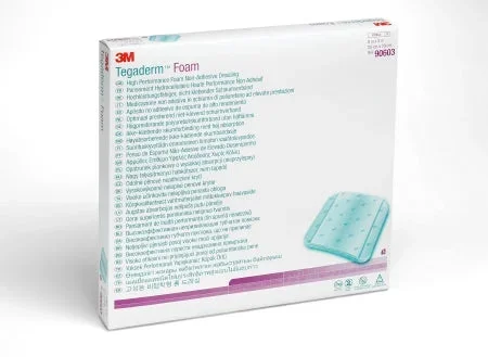 3M Tegaderm High Performance Foam Dressing 8 X 8 Inch Square Non-Adhesive without Border Sterile – 90603