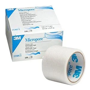 3M™ Micropore™ Surgical Tape, Single Use, Hypoallergenic, 1″ x 1.5yd, White 100/bx