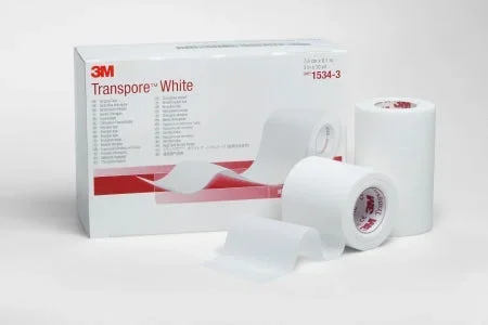 3M Transpore White Medical Tape Water Resistant Plastic 1/2 Inch X 10 Yard White NonSterile – 1534-0