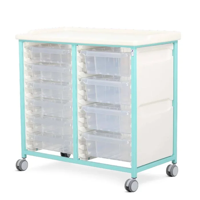 92cm Tray Trolley Double Column Mild Steel Standard Level