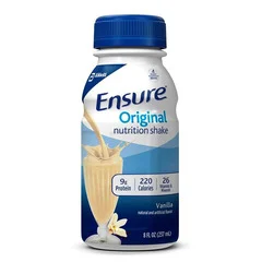 Abbott Nutrition Oral Supplement Ensure® Original Shake Vanilla Flavor Ready to Use 8 oz. Bottle, 16/CS