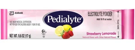 Abbott Nutrition Pedialyte Power Packs Pediatric Oral Electrolyte Solution Strawberry Lemonaid Flavor 17 Gram Individual Packet Powder – 64172