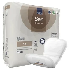 Abena Bladder Control Pad Abena San Premium 3.9 X 11 Inch Light Absorbency Fluff / Polymer Core Size 1A, 336 EA/CS