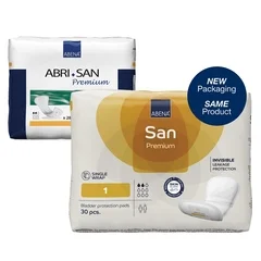 Abena Bladder Control Pad Abena San Premium 3.9 X 8.6 Inch Light Absorbency Fluff / Polymer Core Size 1, 300 EA/CS - Image 4