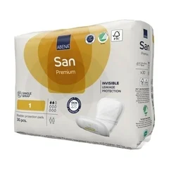 Abena Bladder Control Pad Abena San Premium 3.9 X 8.6 Inch Light Absorbency Fluff / Polymer Core Size 1, 300 EA/CS - Image 3
