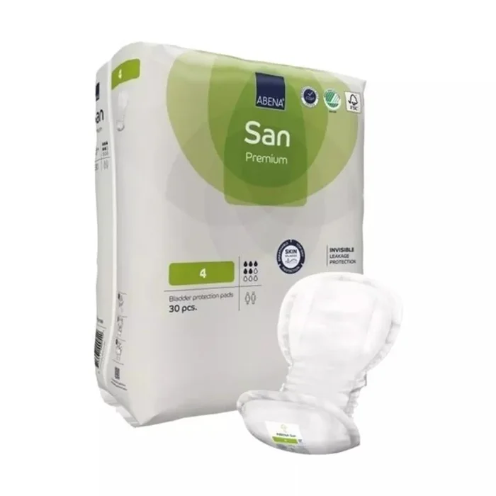 Abena San 4, Premium Incontinence Bladder Control Pad, 17″ x 8″