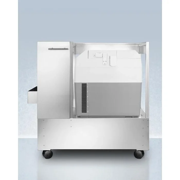 AccuCold Stainless Steel Cart with Portable Refrigerator / Freezer