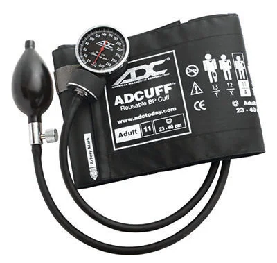 ADC Diagnostix Pocket Aneroid Sphyg, Adult, Black – 77-0025