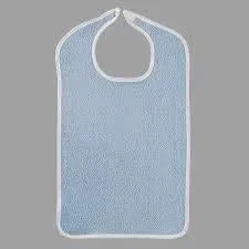 Adult Bib with Velcro Closure, Blue, 18″ x 30″