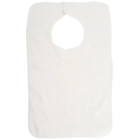 Adult Mealtime Soft Terrycloth Bib With Hook And Loop Closure