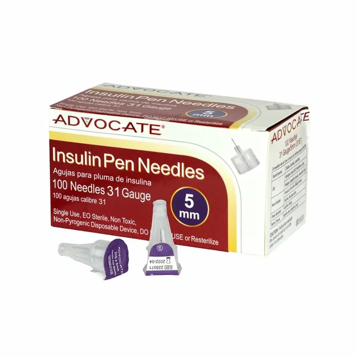Advocate Insulin Pen Needles- 31G X 5MM – box of 100