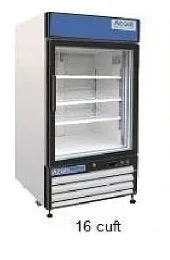 Aegis Scientific Aegis Scientific Upright Freezer Laboratory Use 16 cu.ft. 1 Glass Door Automatic Defrost – 2-F-16G