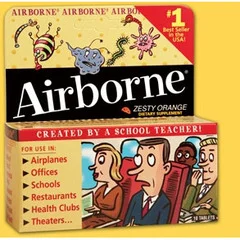 Airborne Cold and Cough Relief Airborne® 100 mg – 10 mg Strength Tablet 10 per Box