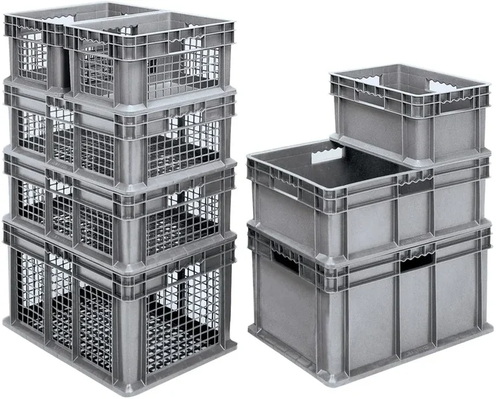 Akro-Mils Akro-Mils Straight Wall Container Gray Industrial Grade Polymers 15.75 X 16.12 X 23.75 Inch – 37676GREY