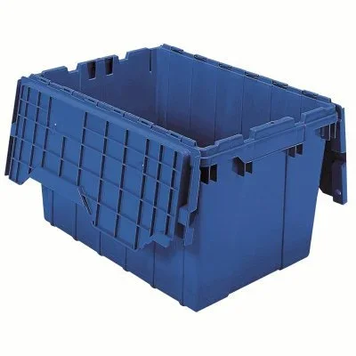 Akro-Mils Tote with Lid Blue Plastic 12-1/2 X 21-1/2 X 15-1/4 Inch – 39120BLUE