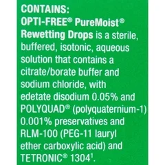 Alcon Contact Lens Solution Opti-Free® Pure Moist® 0.4 oz. Solution - Image 2