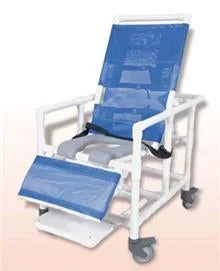Alimed HealthLine Bariatric Commode / Shower Chair Healthline With Arms PVC Frame Mesh Back – 72266/NA/BLUE