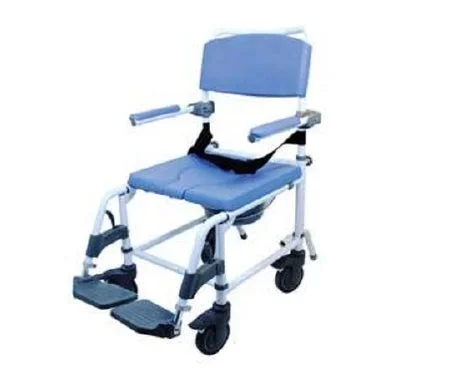 Alimed HealthLine Commode / Shower Chair Healthline Flip-Back Arm Aluminum Frame With Backrest – 713397