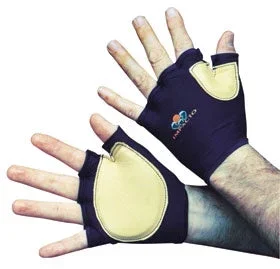 Alimed IMPACTO Impact Glove Fingerless Medium Black / Tan Hand Specific Pair – 73224/NA/MD